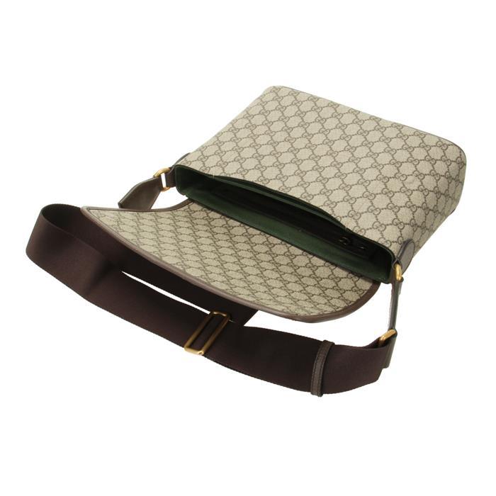 GUCCI Ophidia Medium Messenger Bag Brown GG Supreme Canvas Crossbody