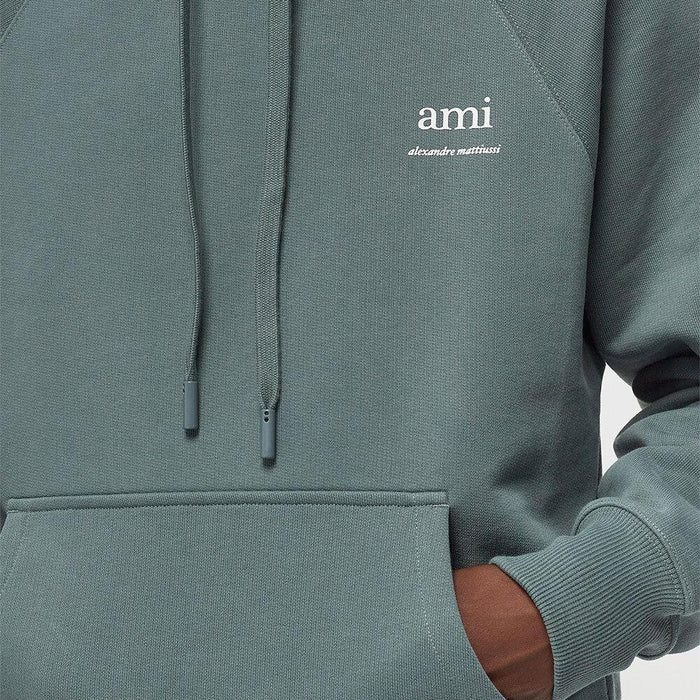 AMI Unisex Cotton Hoodie Sweatshirt Navy