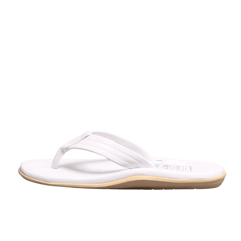 ISLAND SLIPPER Leather Flip Flop Thong Sandals White PT202 WHIT