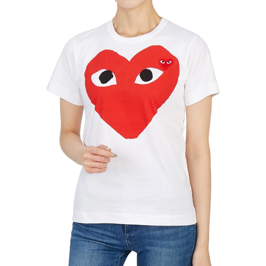 Comme des Garcons Red Heart Patch Short Sleeve T-Shirt Unisex AZ T025 051 1