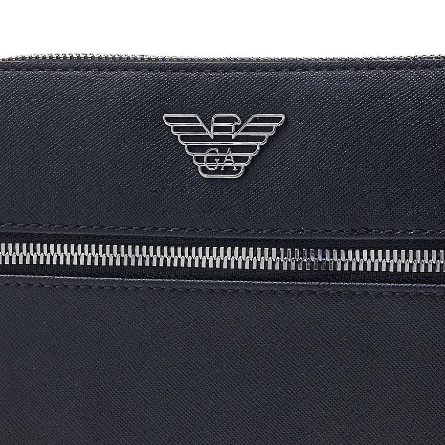 Emporio Armani Men's Logo Crossbody Bag Navy Synthetic