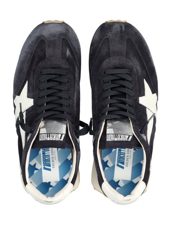 GOLDEN GOOSE Blue Milk Leather Low-Top Sneakers for Men