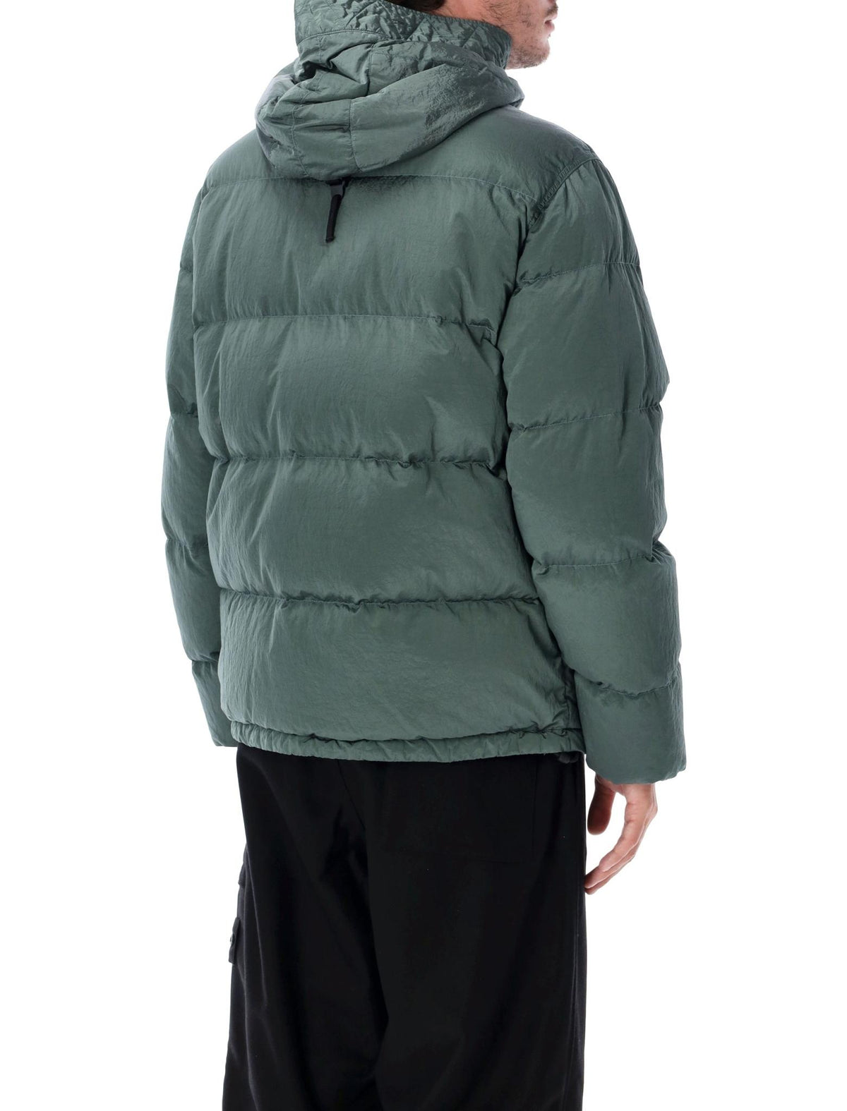 STONE ISLAND Black Down Puffer Jacket for Men