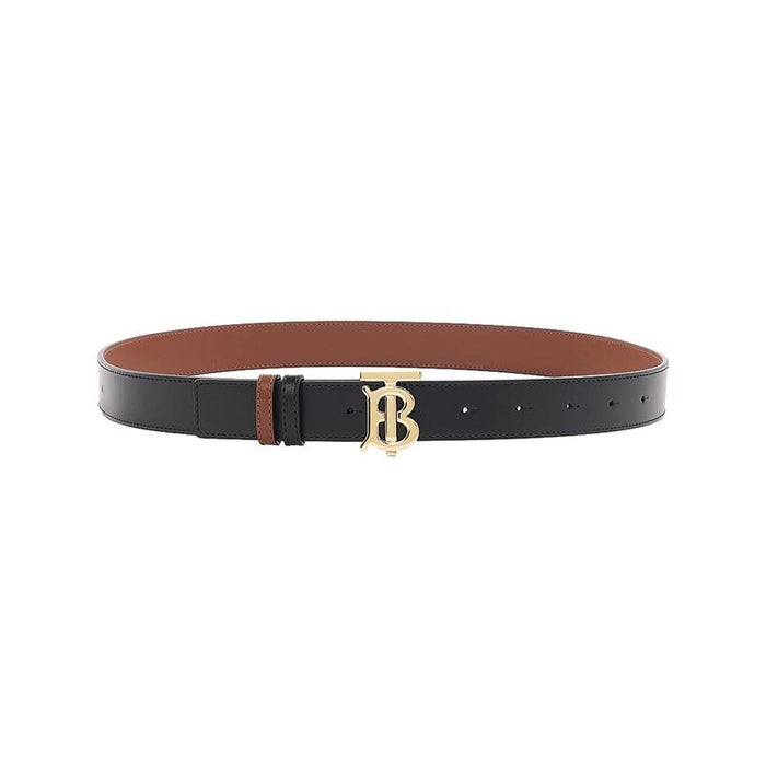 BURBERRY Reversible TB Logo Leather Belt for Women