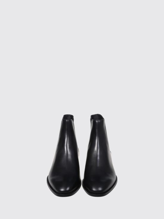 Saint Laurent Black Leather Ankle Boots for Men