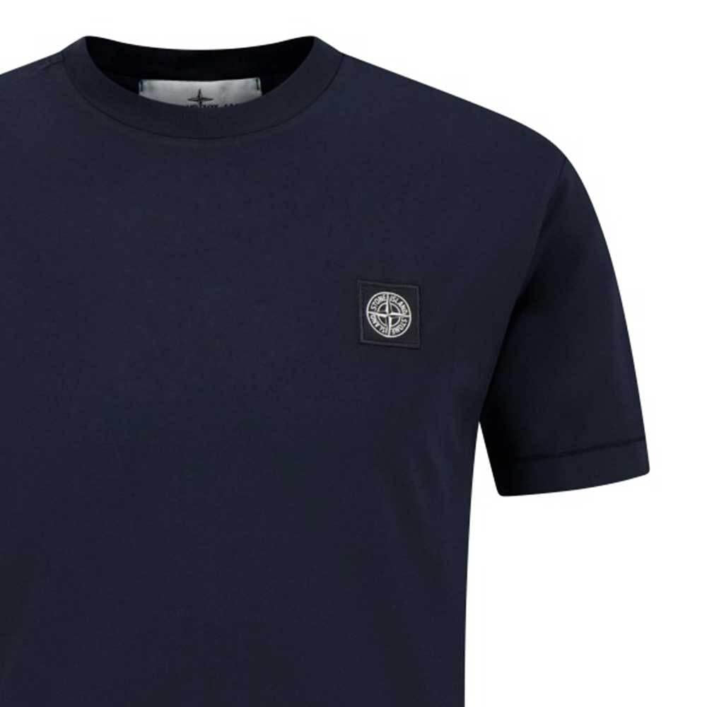 STONE ISLAND Navy Short Sleeve T-Shirt for Men 2100027