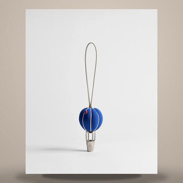 DIOR Blue Fabric Antique Silver Hot Air Balloon Bag Charm Key Ri 2ESKH679GUVH052