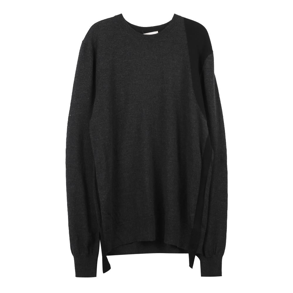 Alexander Mcqueen Intarsia Crewneck Knit Sweater Men’s Gray 626447 Q1WZI 1374