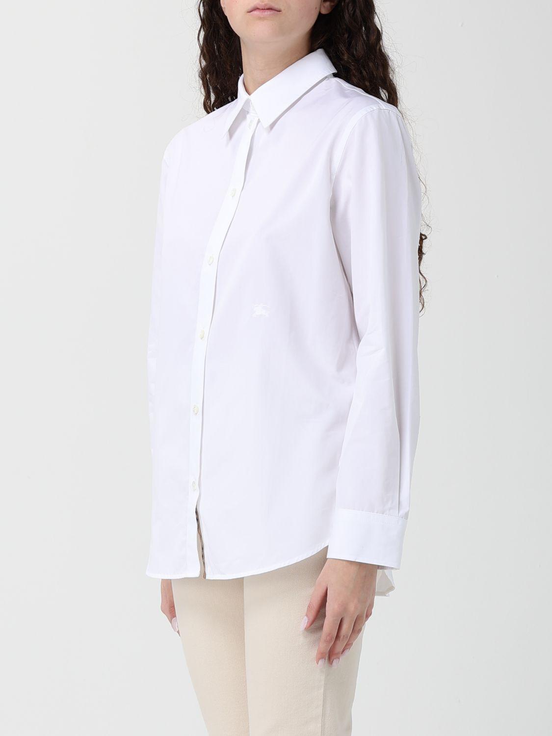 BURBERRY Long Sleeve Cotton Shirt for Women