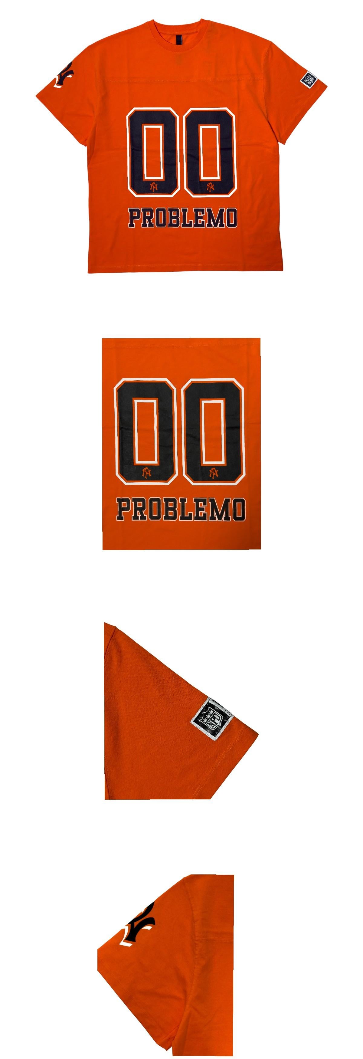 NO PROBLEMO Orange Sports Cotton Jersey Short Sleeve T-Shirt