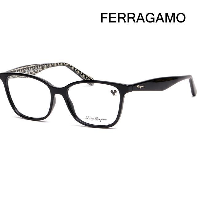 Ferragamo Square Acetate Eyeglass Frames Unisex SF2918 001
