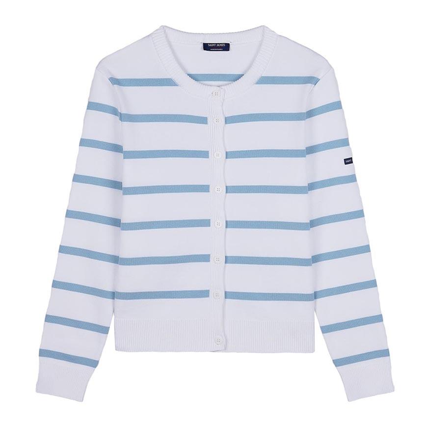 Saint James PERPIGNAN Cardigan BLANC NUANCE Women’s Knit