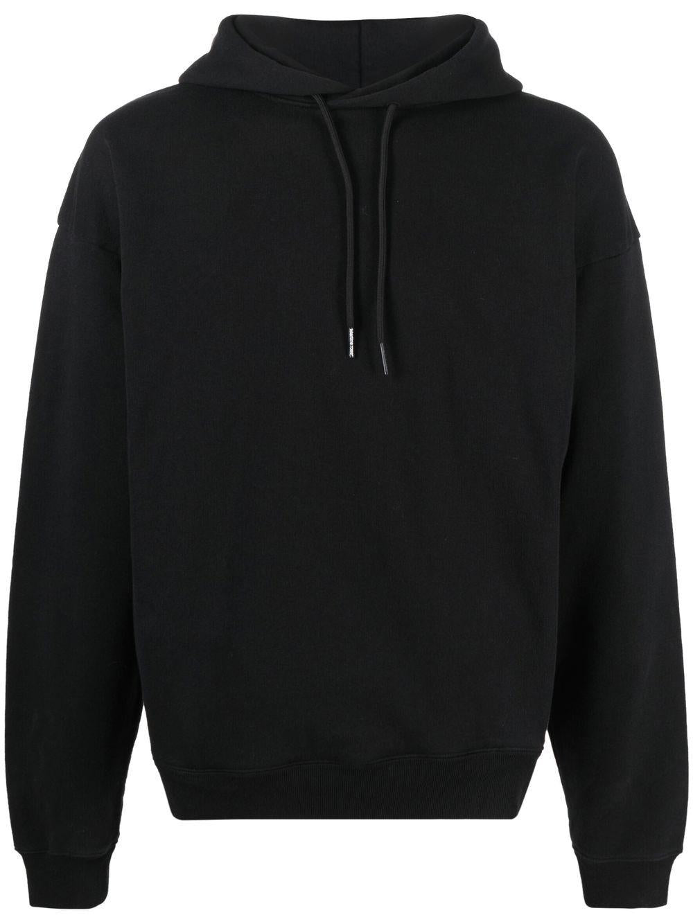 MARTINE ROSE Black Back Lettering Hooded Sweatshirt CMRSS28602FL BLACK STK