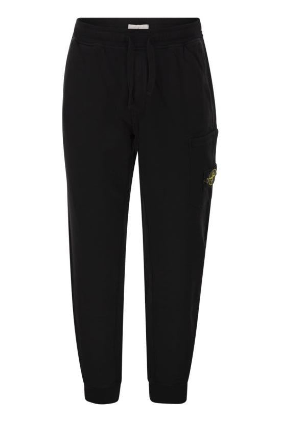 STONE ISLAND Logo Patch Jogger Sweatpants 6200021 S0051 V0029 BLACK DOM