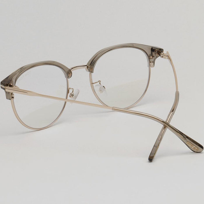 TOM FORD Blue Light Blocking Clear Beige Gold Browline Eyeglasses TF5792 KB096