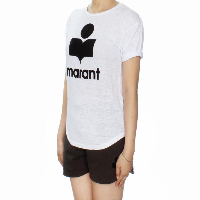 Isabel Marant Koldi Graphic Tee White Cotton T-Shirt