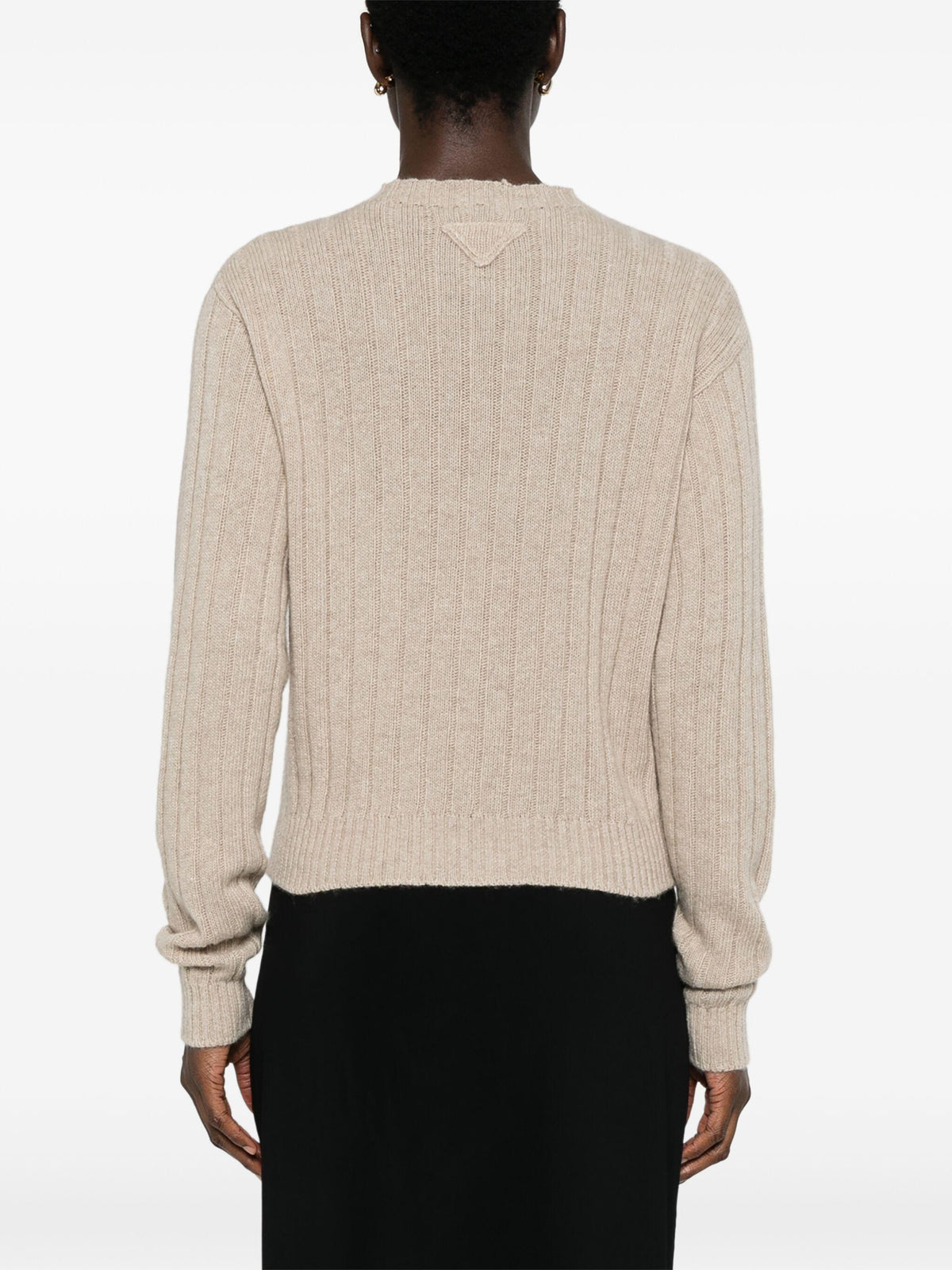 PRADA Wool Round Neck Knit Sweater for Women