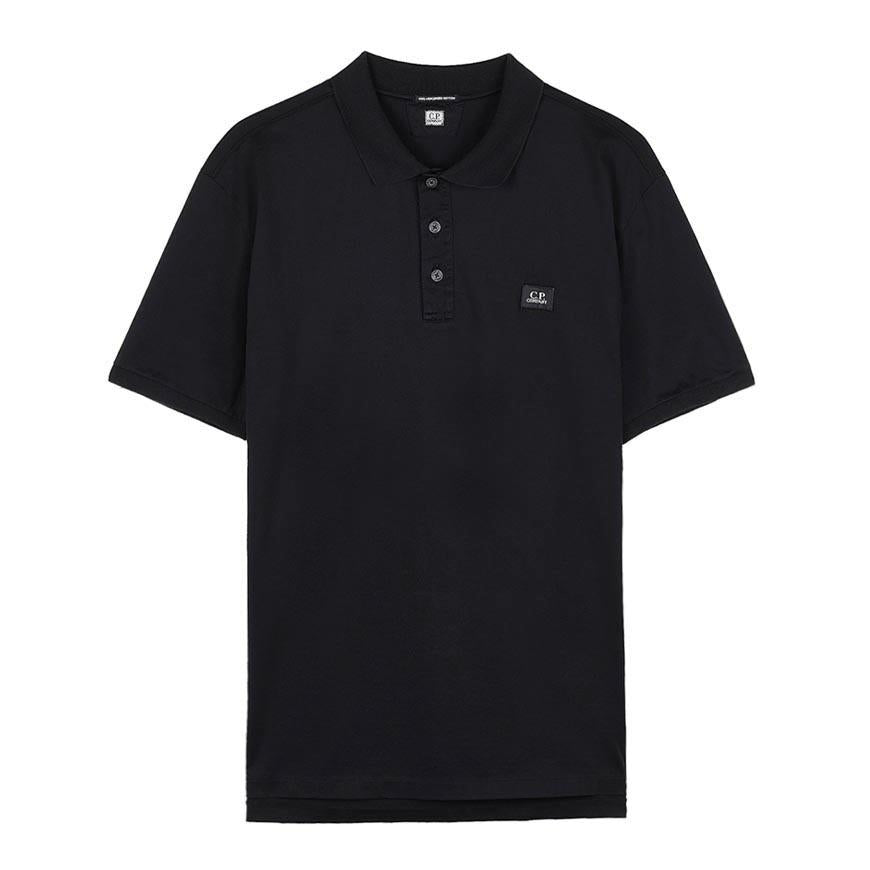 CP Company Men’s Jersey Gassato Polo Shirt Black
