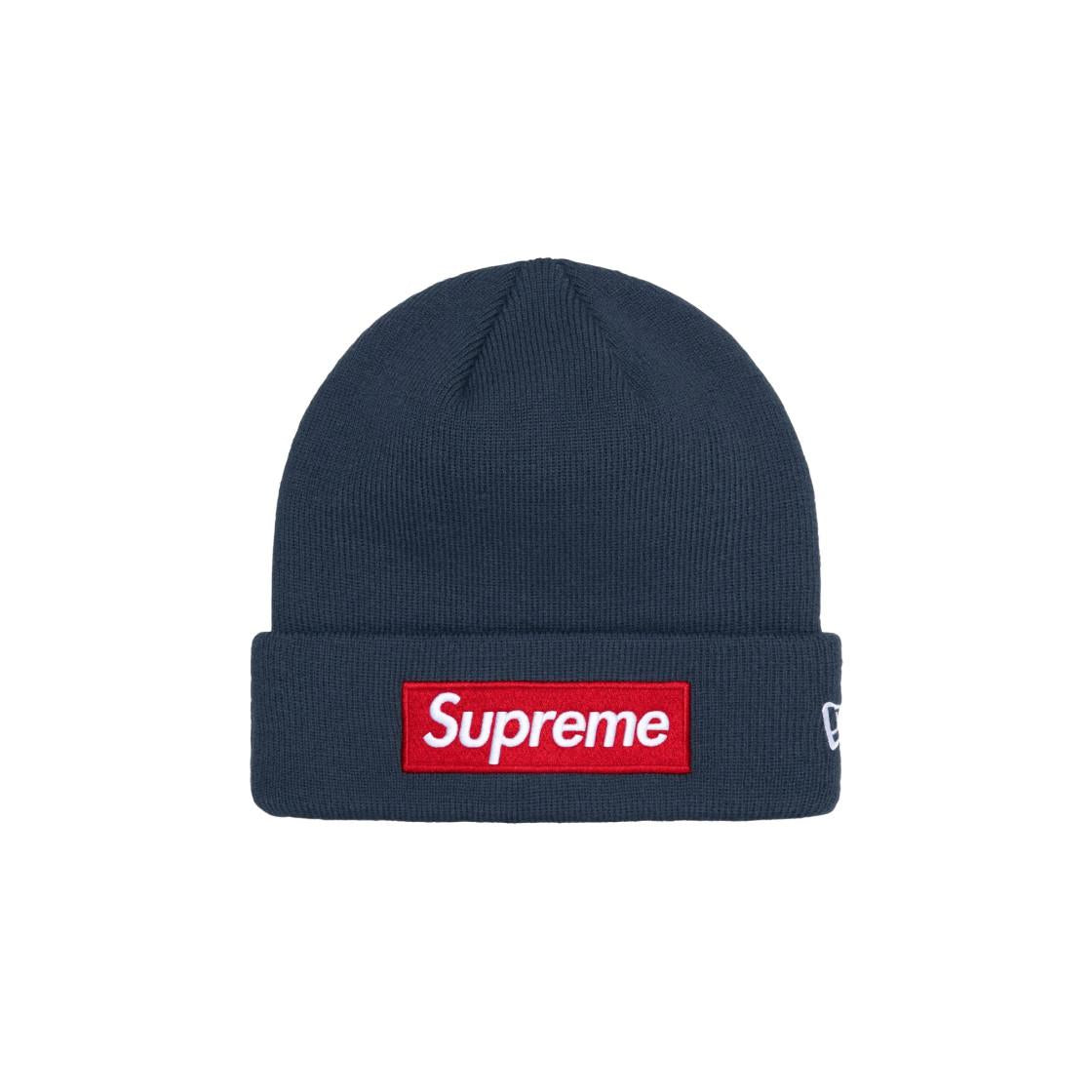 Supreme New Era Box Logo Beanie Navy Unisex