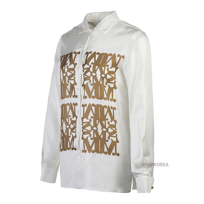 Max Mara Women’s Legno Silk Shirt White