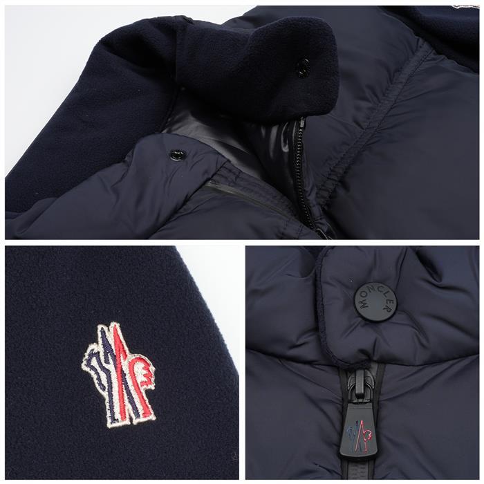 Moncler Grenoble Padded Fleece Cardigan Navy Men’s