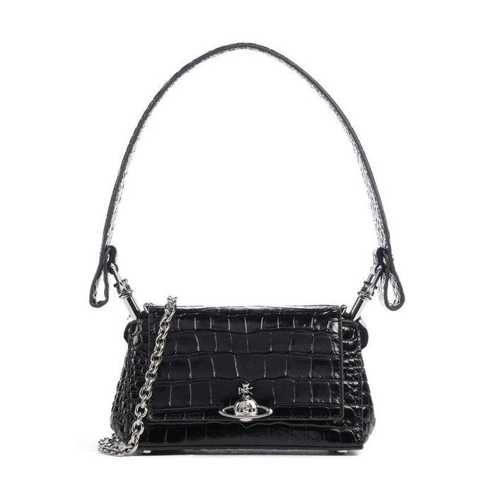 Vivienne Westwood Hazel Small Shoulder Bag Black Leather