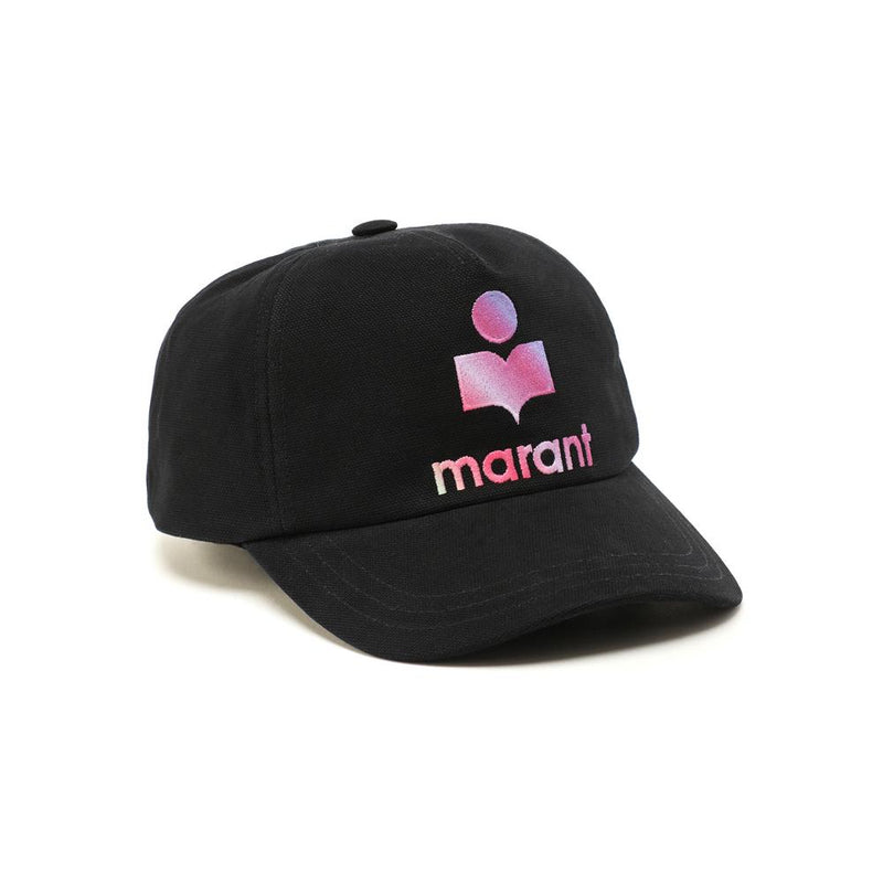 Isabel Marant TYRON Logo Embroidered Cap Hat Black