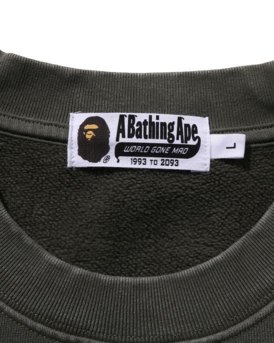 BAPE Olive Drab Long Sleeve Sweatshirt 0ZXSWM308131 PGRD
