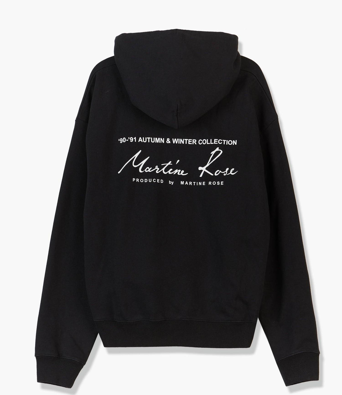 MARTINE ROSE Black Back Lettering Hooded Sweatshirt CMRSS28602FL BLACK STK