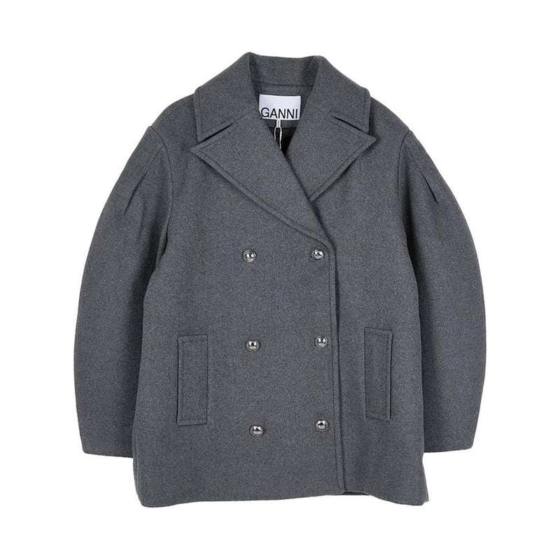 GANNI Women’s Wool Oversized Peacoat W0930 205