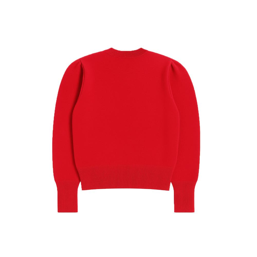 Isabel Marant Poppy Red KELAYA Logo Embroidered Crewneck Sweater
