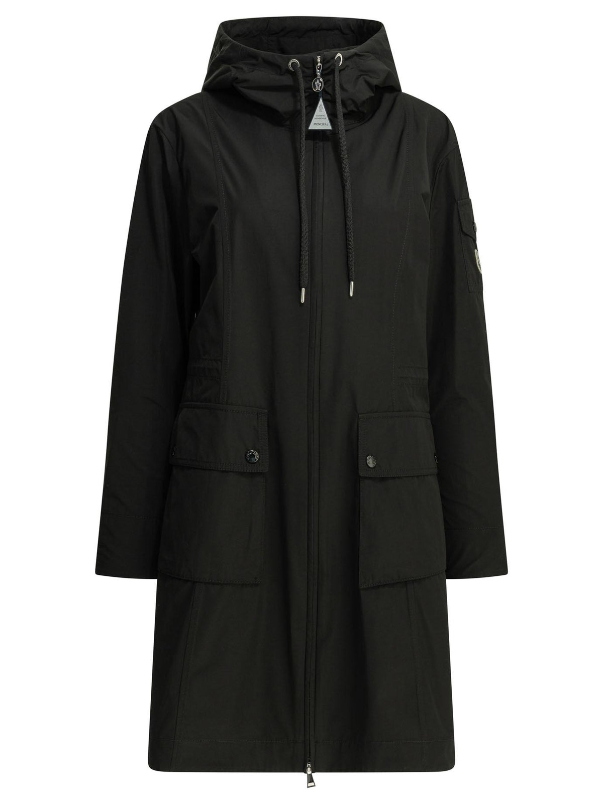 Moncler Black Down Trench Coat