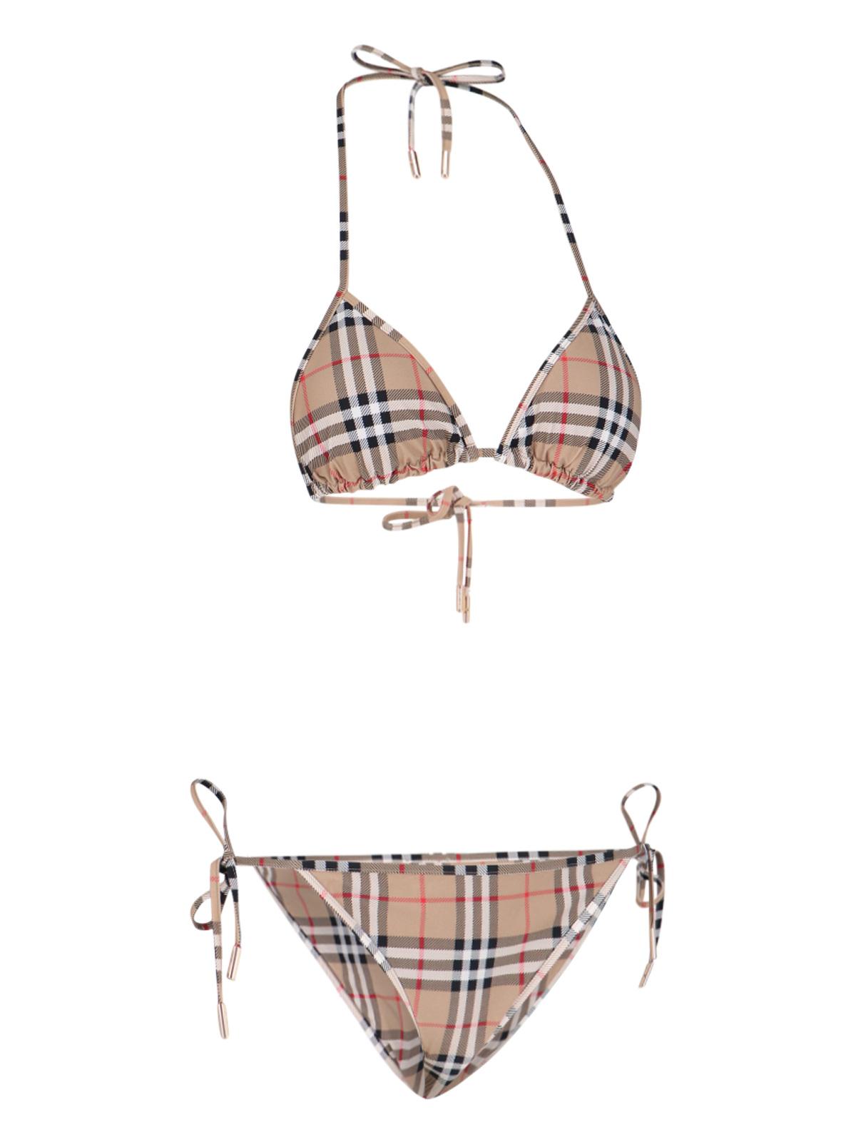 BURBERRY Check Print Bikini Swimwear for Women