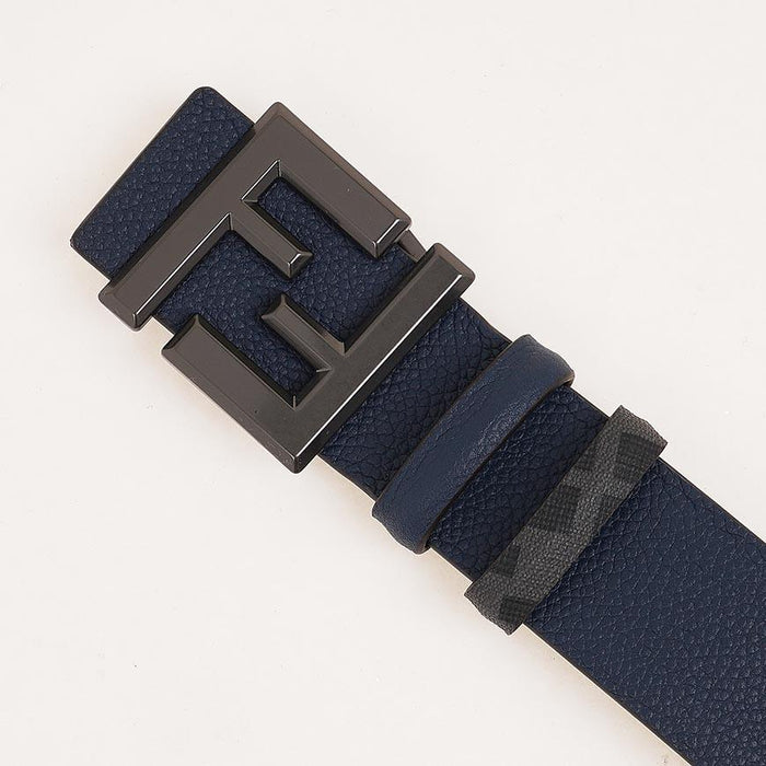 FENDI Men’s Square FF Logo Leather Belt