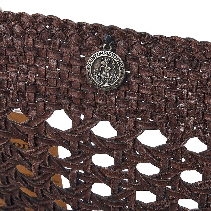 Dragon Diffusion Eclipse Leather Tote Bag for Women 8162 DARK BROWN