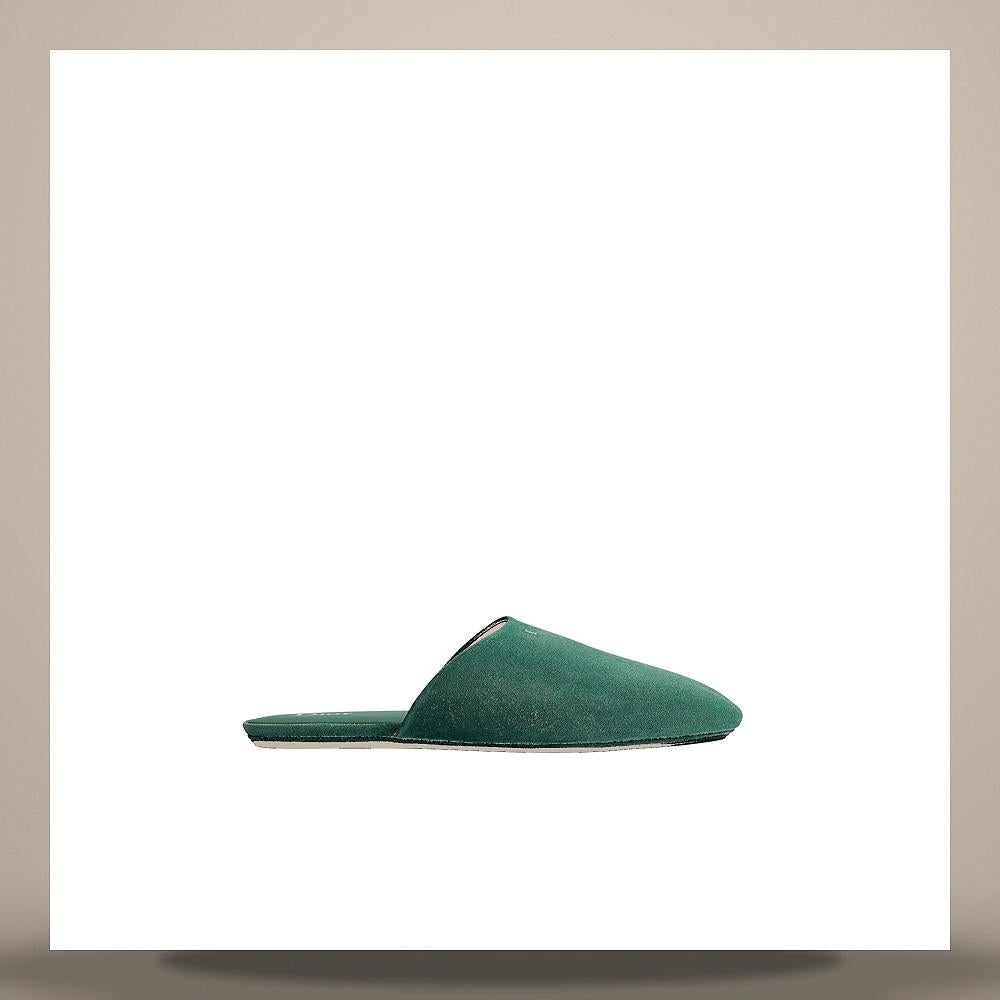 DIOR Deep Green Suede Calfskin Mules Loafers 3SA156ACE H622