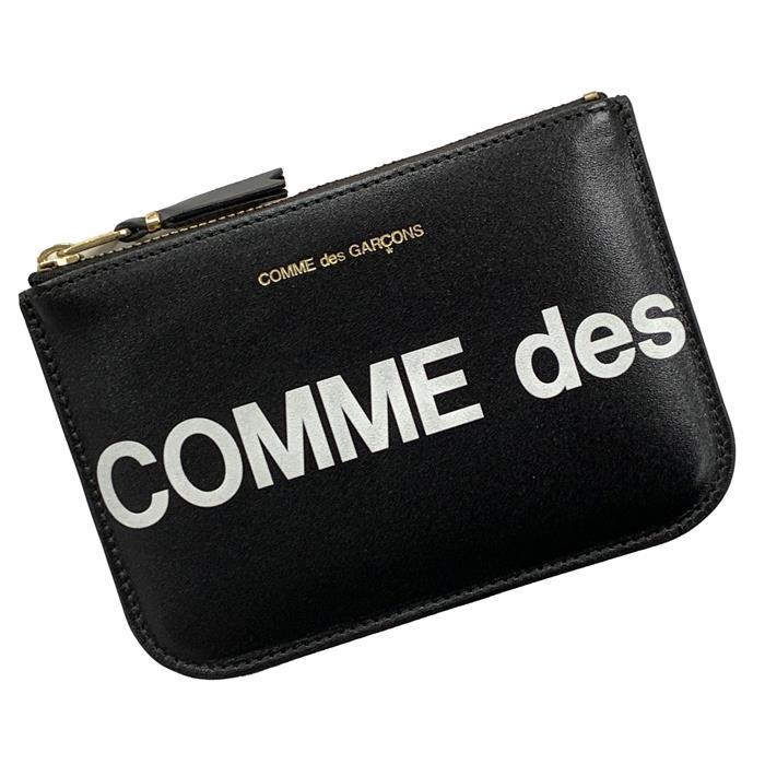 Comme des Garcons Classic Leather Zip Card Holder with Large Logo