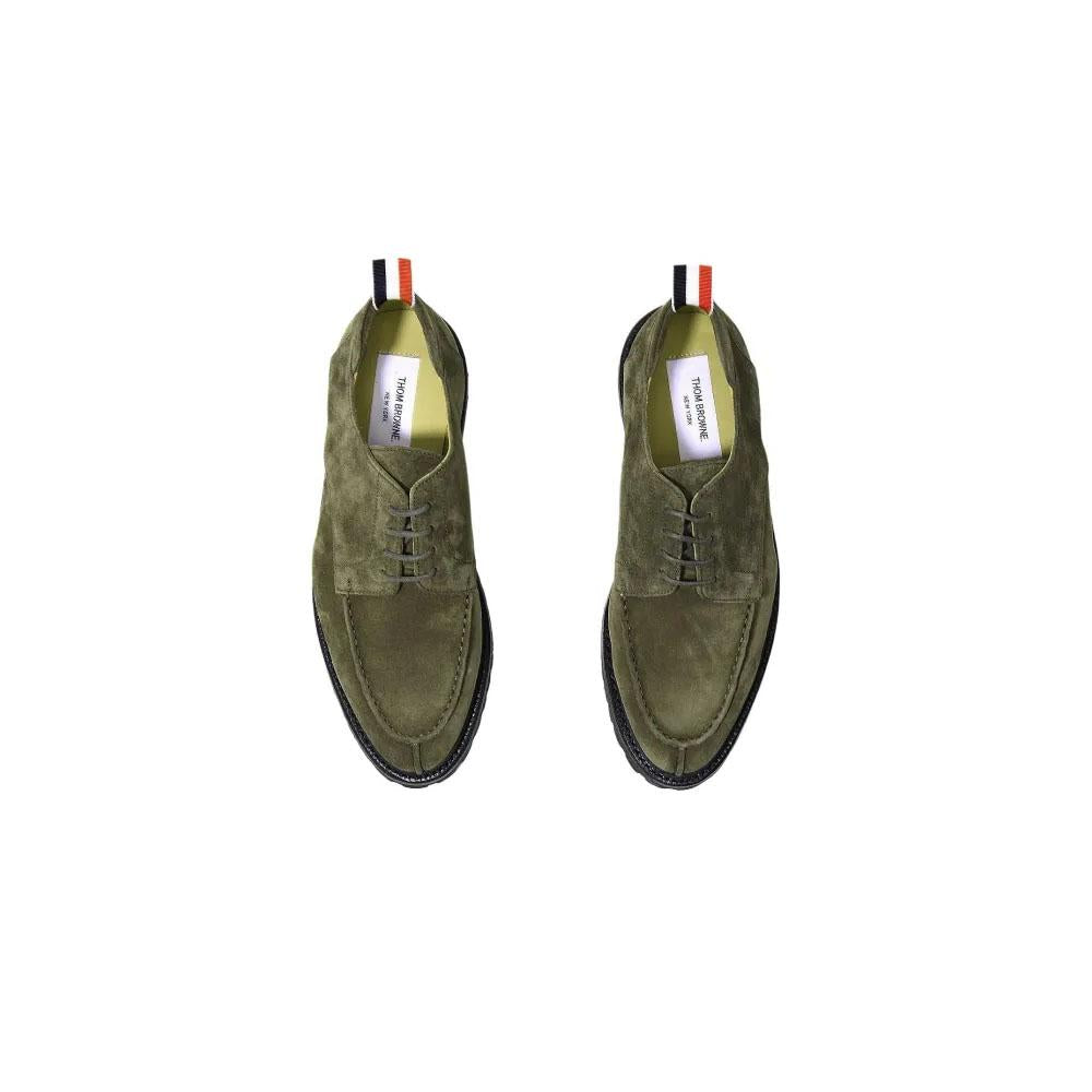 THOM BROWNE Dark Green Suede Men’s Oxford Dress Shoes MFC001B L0037 320