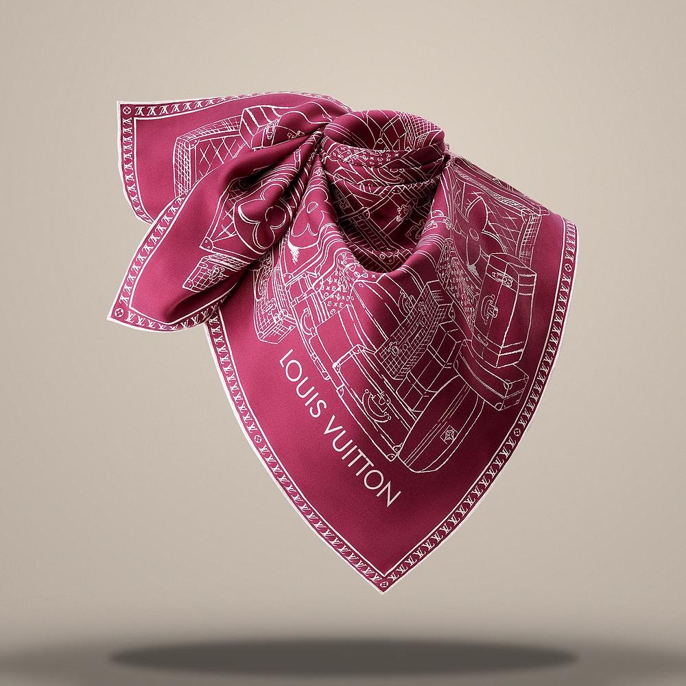 Louis Vuitton Bordeaux My LV Luggage Square 90 Scarf M96742