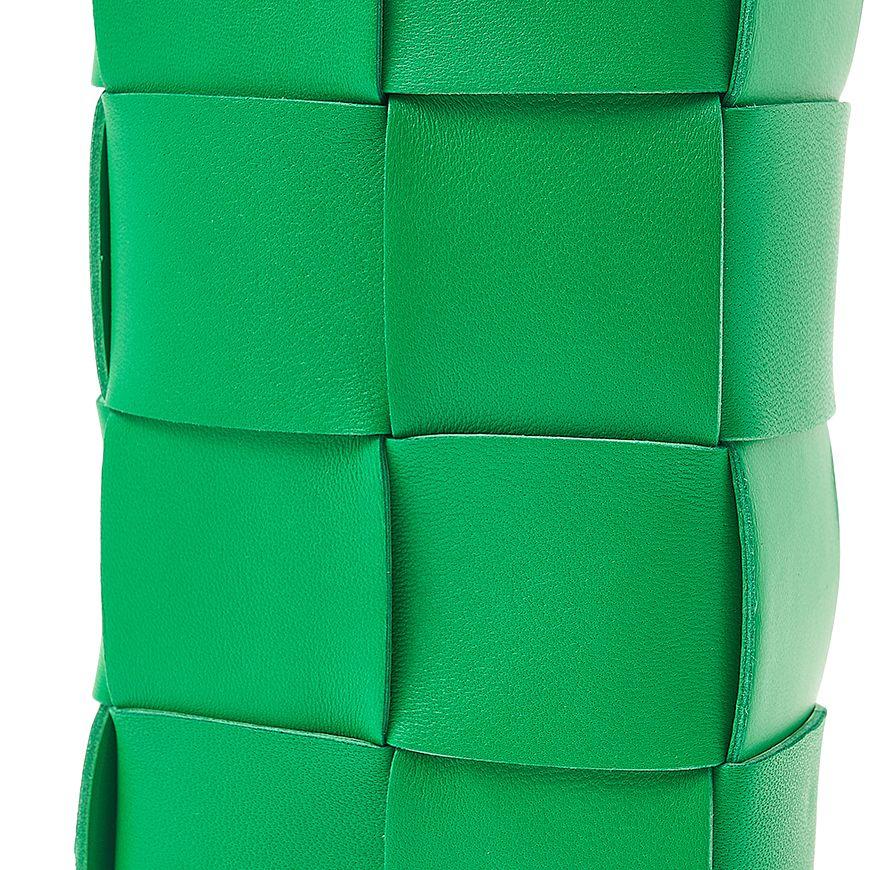 Bottega Veneta Cassette Phone Pouch Crossbody Bag Green Leather