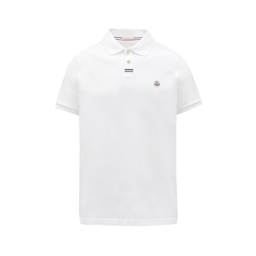 Moncler White Short Sleeve Polo T-Shirt