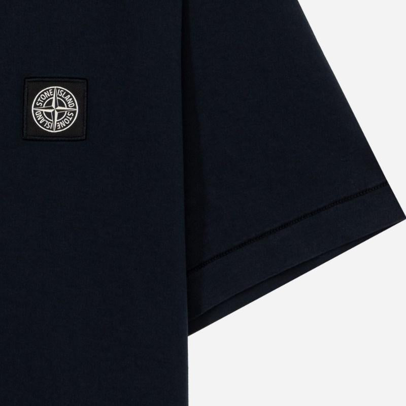 STONE ISLAND Men’s Slim Fit Short Sleeve T-Shirt White Cotton