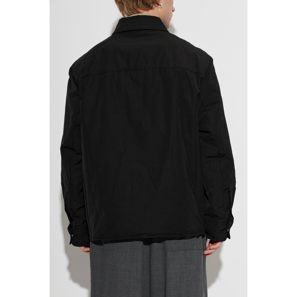 AMI Black Padded Shirt Jacket for Men