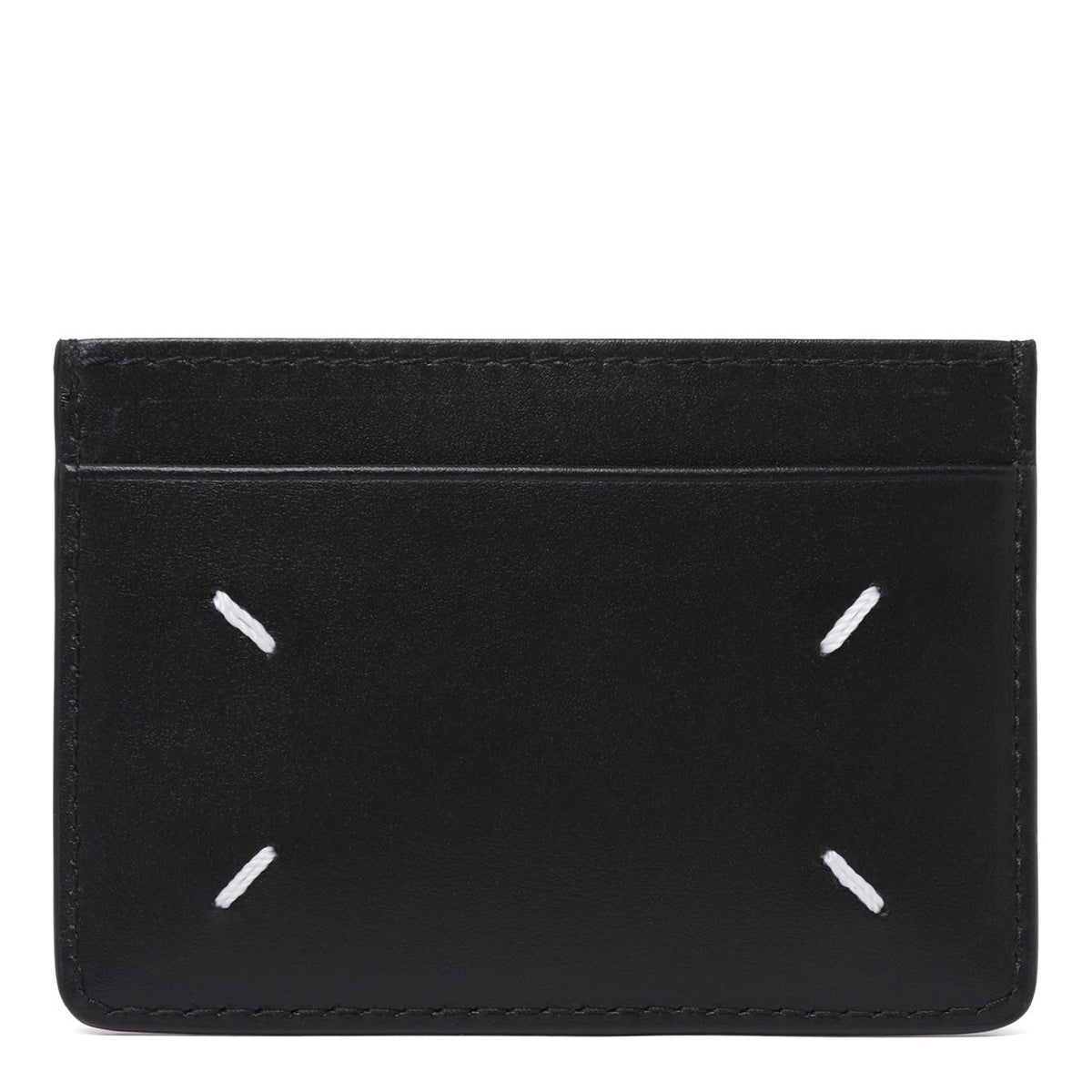 Maison Margiela Black Leather Card Holder Wallet
