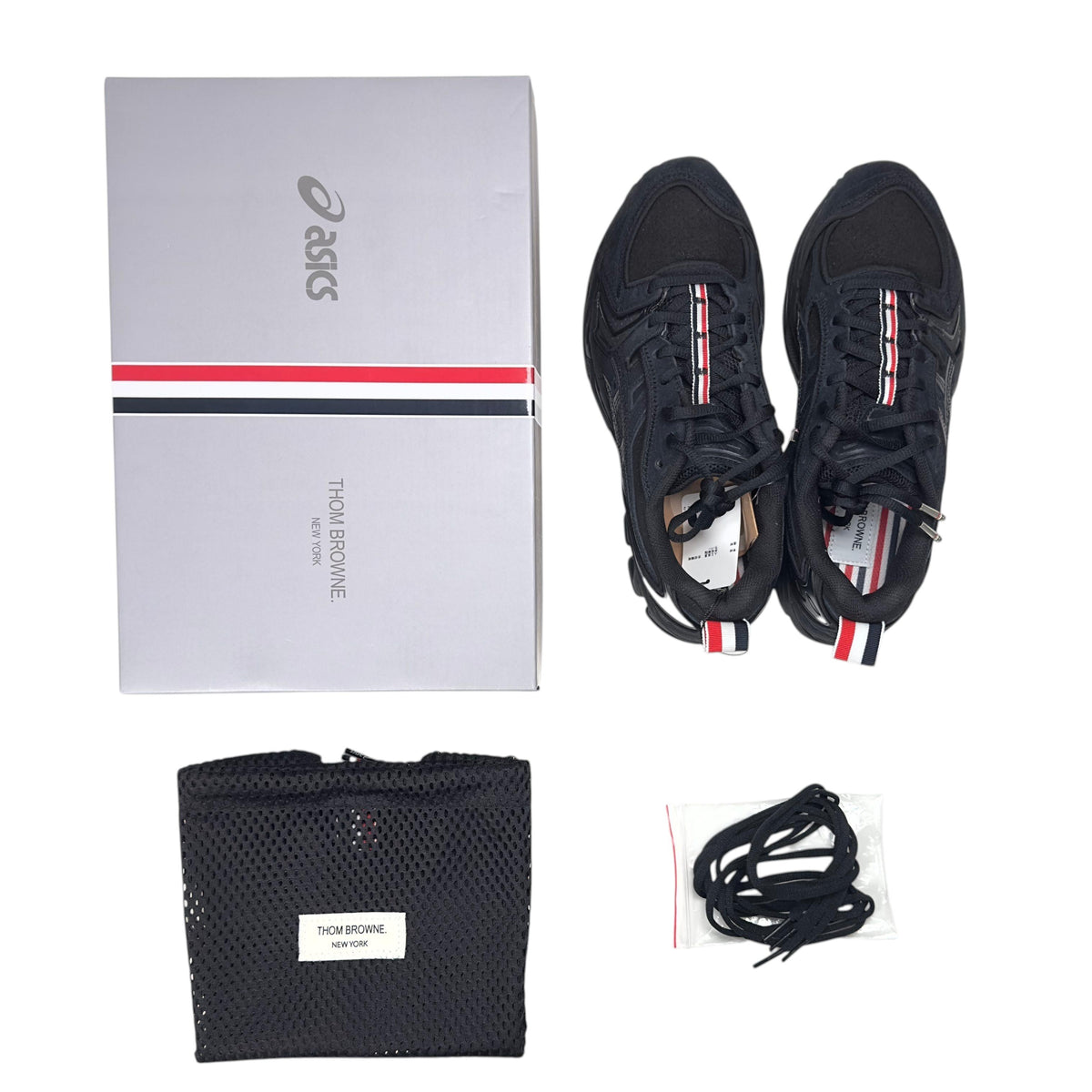 THOM BROWNE x ASICS Gel-Kayano 14 Black Low-Top Sneakers