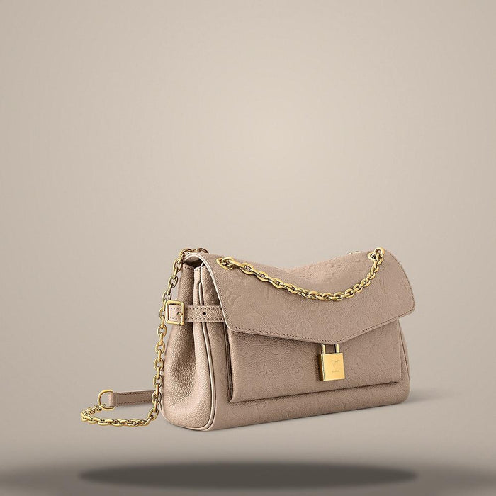 Louis Vuitton Anytime Flap Bag Taupe Gray Crossbody Bag