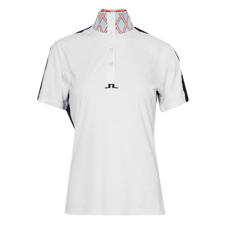 J LINDEBERG PIP Logo Patch Polo T-Shirt Women’s White