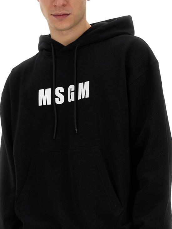 MSGM Women's Hooded Sweatshirt 3640MM12724700099 BLACK DOM