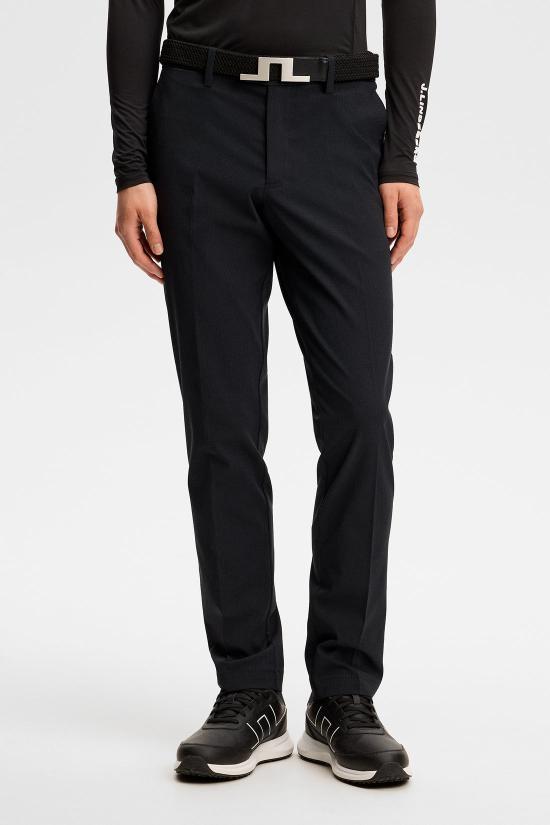 J LINDEBERG Straight Classic Dress Pants for Men GMPA145989999 BLACK DOM