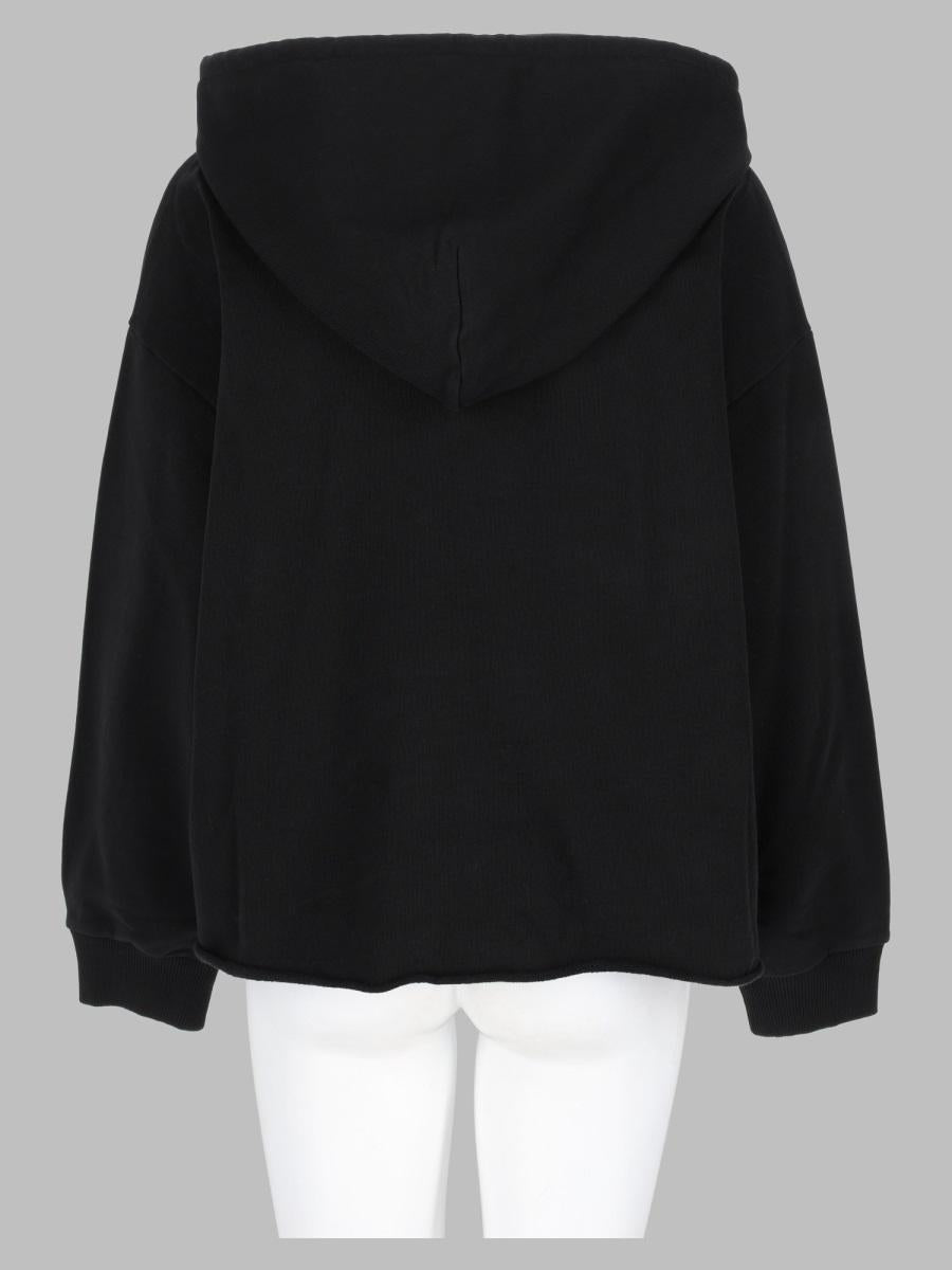 Maison Margiela Black Cotton Logo Hoodie